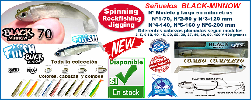 Cuerpos Vinilo Fiiish Black Minnow 200