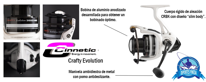 carrete cinnetic crafty evolution