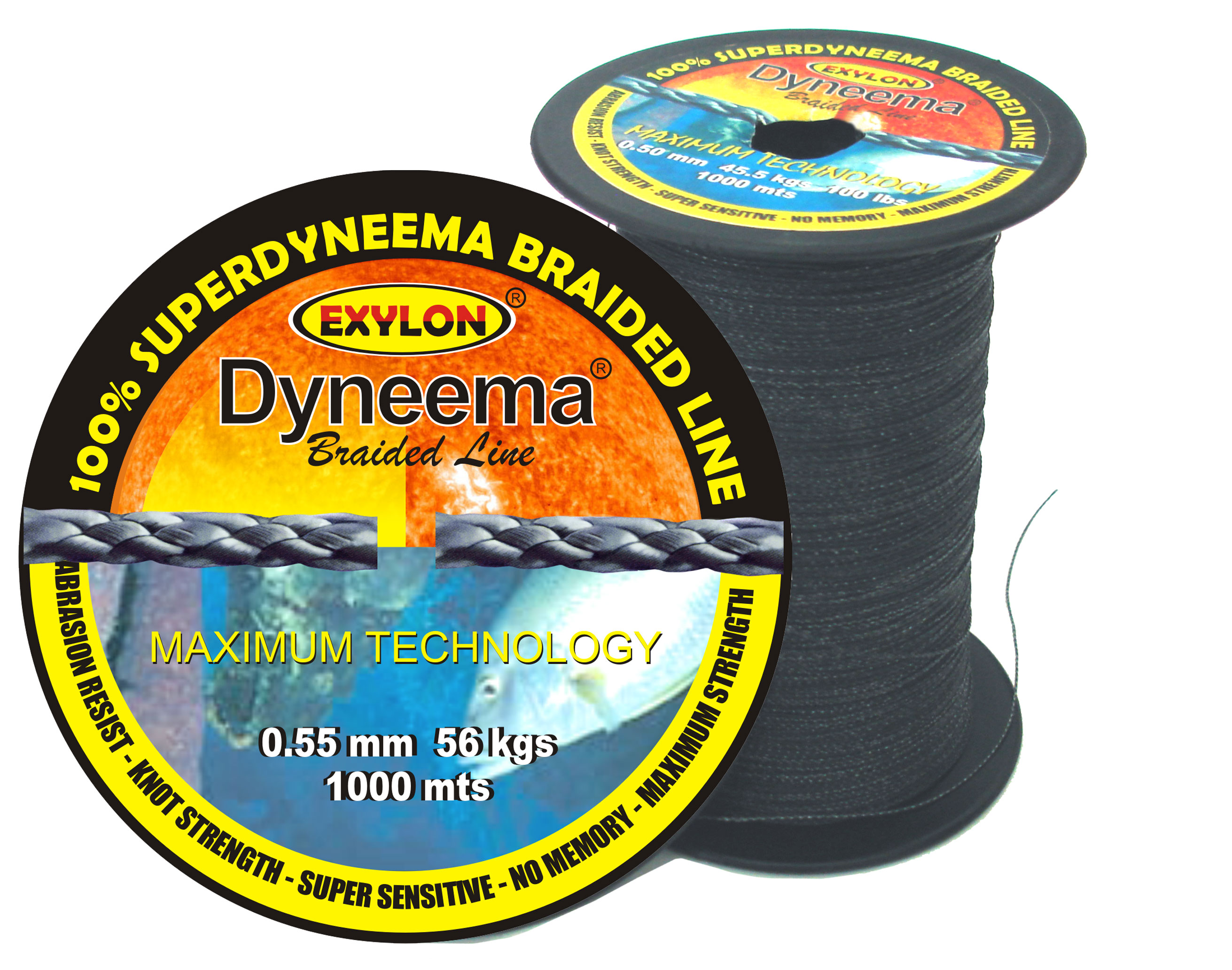 Línea de pesca trenzada recubierta de teflón de 8 hilos Dyneema Blood Run  Fishing