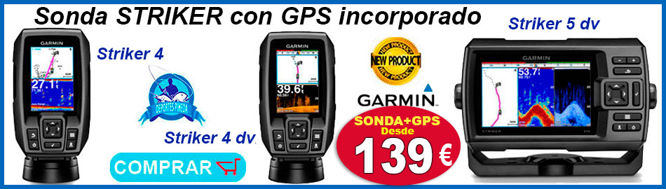 Sonda GPS Garmin Striker 7cv con transductor de popa GT20-TM