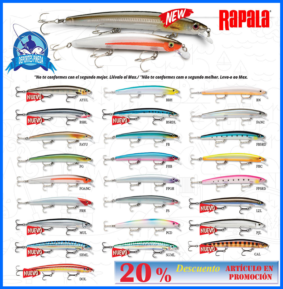 Señuelos Rapala / Serie Max Rap